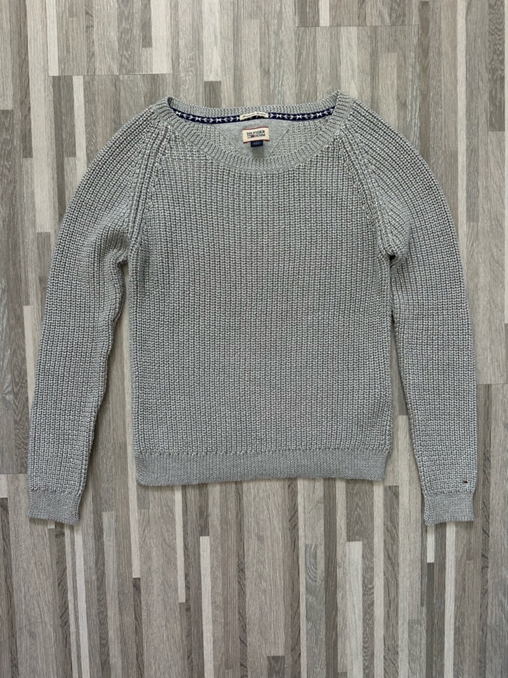 Tommy Hilfiger Grey Knit Sweater size M